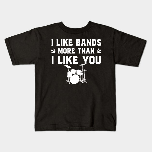 I like bands more than I like you Kids T-Shirt by SimonL